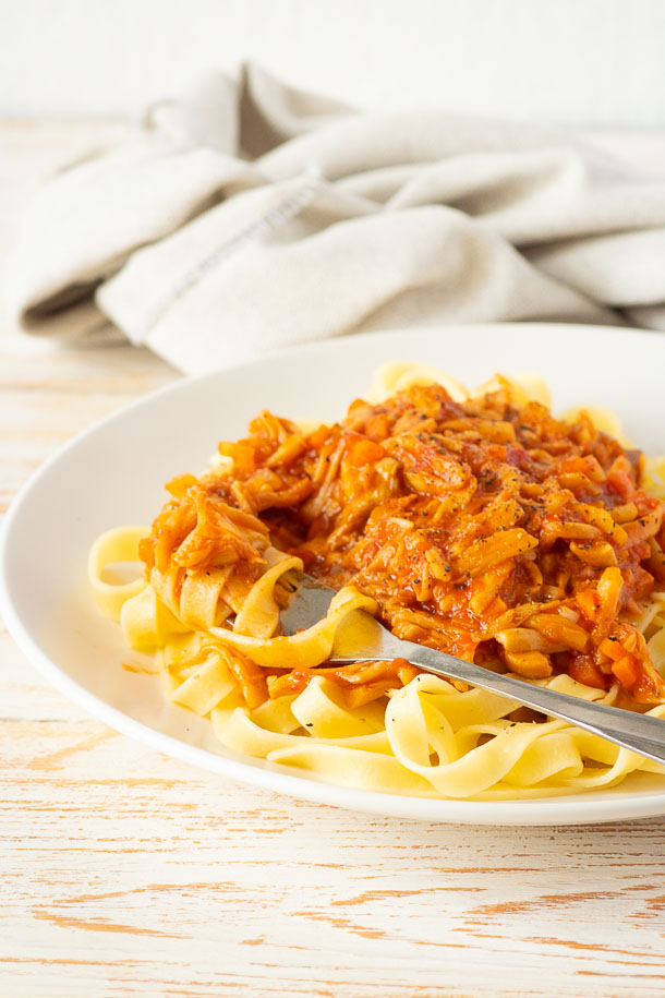 King Oyster Mushroom Ragu with Tagliatelle - Slavic Vegan